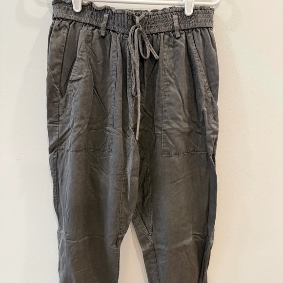 KES NYC - Gray Silk & Cotton Blend Joggers w/Pockets, Size M - Picture 1 of 3